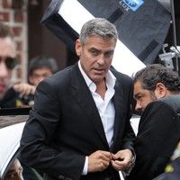 George Clooney on the set of a Mercedes Benz E300 L advert photos | Picture 78331